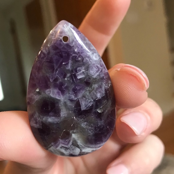 Anethyst Jasper Agate Lapis Gem Pendant Lot - Picture 9 of 12